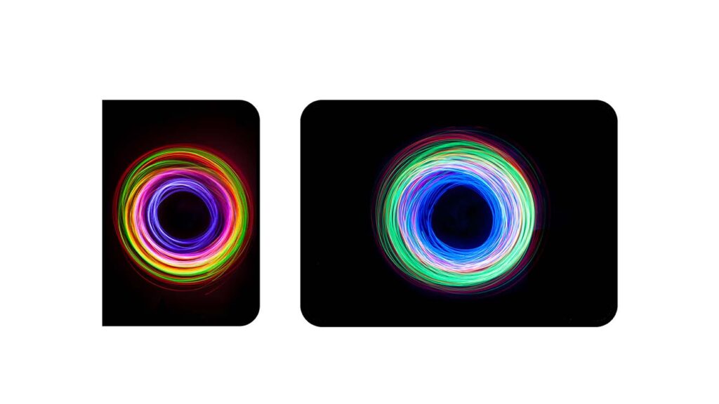 wallpaper for iPhone Duo of a circular light painting